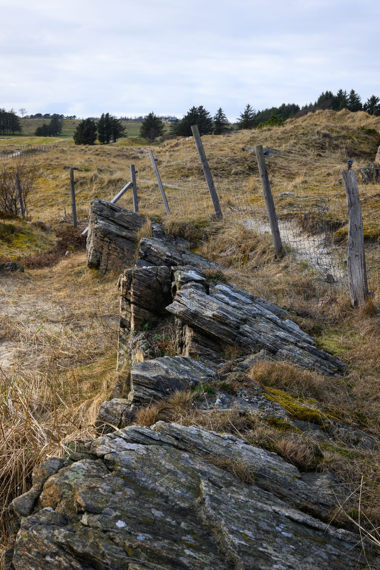 Steinformasjon i sanden