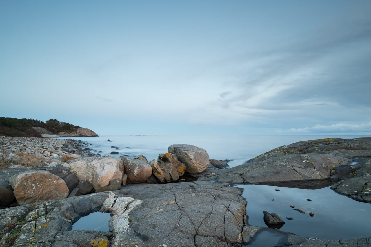 Hoveodden i blåtimen